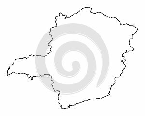 Minas Gerais State outline map