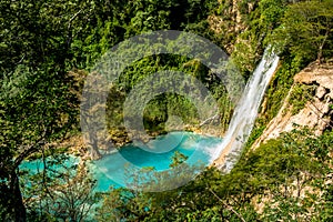 Minas Viejas waterfall Huasteca Potosina, Mexico. photo
