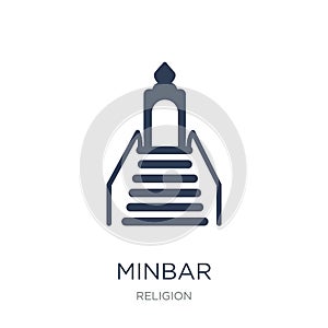 Minbar icon. Trendy flat vector Minbar icon on white background