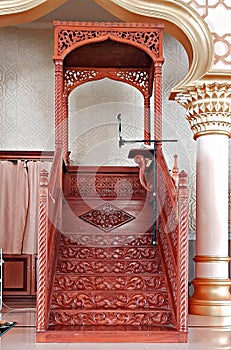 Minbar or Pulpit of Baiturrahman Mosque, Teunom, Aceh Jaya.