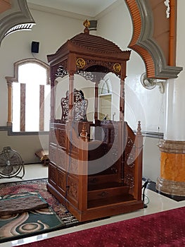 Minbar or Pulpit of Miftahul Firdaus Mosque, Lamno, Aceh Jaya.