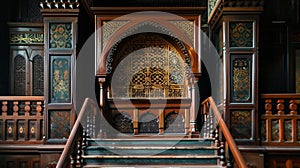 Minbar: A pulpit from which the Friday prayer is delivered