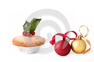 Mince Pie and Christmas Baubles