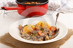 Mince and tatties, a traditional scottish dish