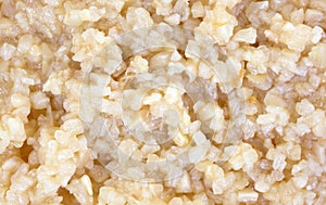 Minced Garlic Closeup