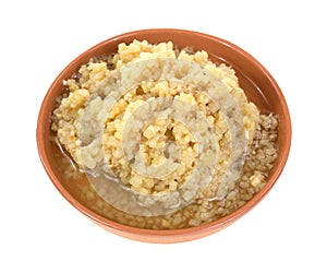 Minced Garlic In Dish Top