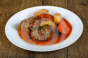 Minced meat balls with potato