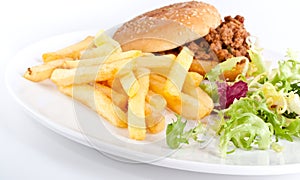 Minced meat burger