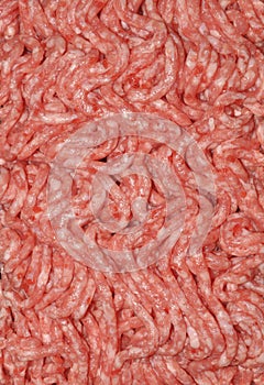 Minced meat, chopped meat lies on the table