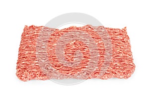 Minced meat, pork, beef, forcemeat, clipping path, isolated on white background, full depth of field