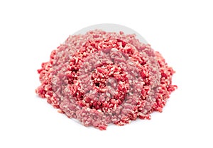 minced meat, pork, beef, forcemeat, isolated on white background