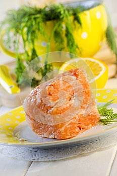 Minced meat from red fish