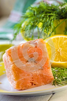 Minced meat from red fish