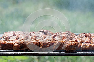 Minced meat rolls on grill (traditional Romanian food) â€“ mititei, mici