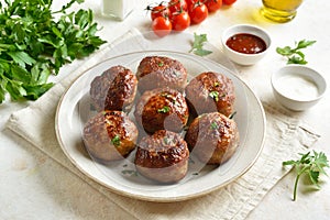 Minced pork and beef cutlets