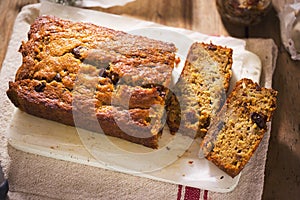 Mincemeat festive banana bread loaf