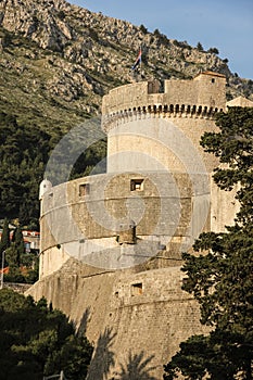 Minceta tower and city walls. Dubrovnik. Croatia
