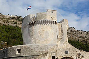 Minceta Tower Tvrdava Minceta, the strong fort and the highest point of Dubrovnik City Walls