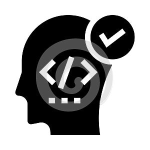 Mind coding glyphs icon