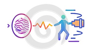 Mind Connection: Telepathy Brain-to-Brain Communication, vector design Generative AI