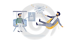 Mind Control or Brain Interface Icon, Neural Technology, vector design Generative AI