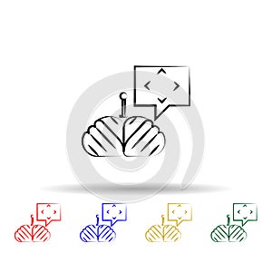 Mind control multi color style icon. Simple thin line, outline vector of mad science icons for ui and ux, website or mobile