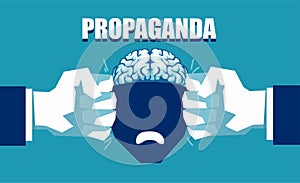 Mind control and propaganda concept.