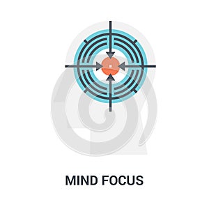 Mind focus icon concept