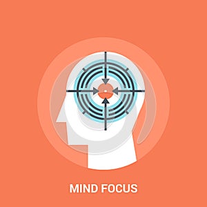 Mind focus icon concept