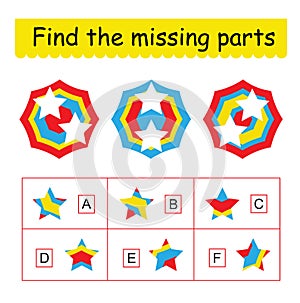 Mind game. Task for the development of logic for children.