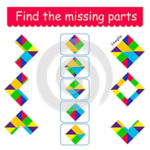 Mind game. Task for the development of logic for children.