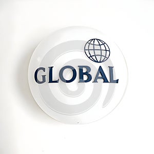 Mind global think isolated on white background