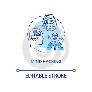 Mind hacking concept icon