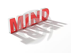 Mind or heart 3d concept