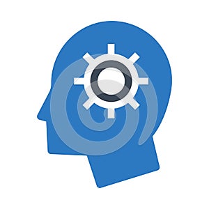Mind vector glyph color icon