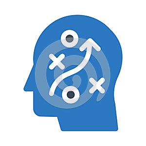 Mind vector glyph color  icon