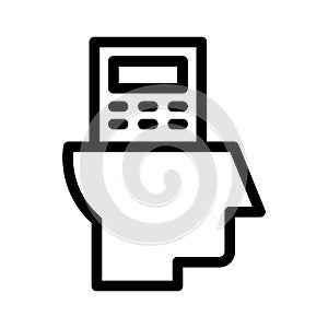 Mind thin line vector icon