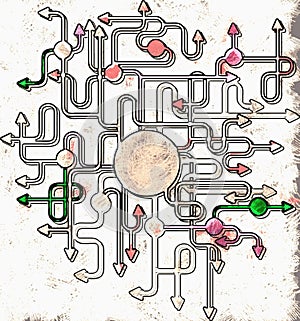 Mind map block diagram for infographic