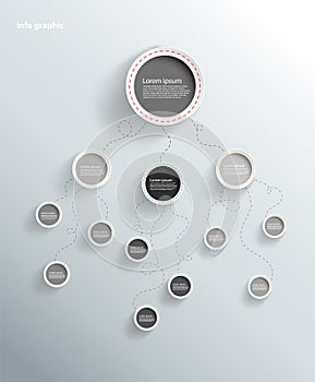 Mind map illustration vector background with place for your comments