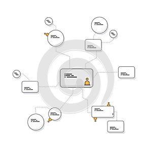 Mind map illustration vector background with place for your comments
