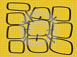 Mind mapping, data , connecting, link, web, presentation set.