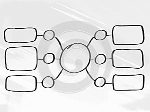 Mind mapping presentation of connection.