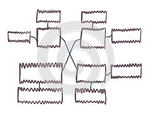Mind mapping presentation of connection.