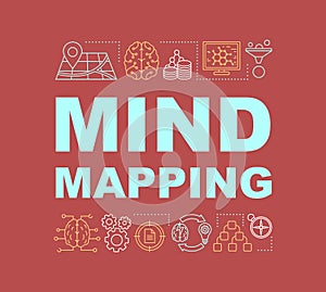 Mind mapping word concepts banner