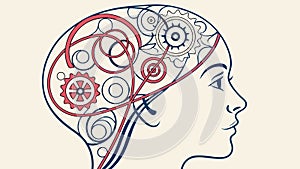 Mind Mechanics and Thought Process Vector, vector design Generative AI