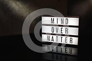 Mind over matter motivational message
