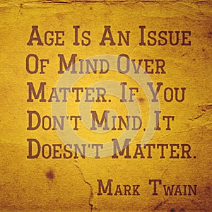 mind over matter Twain