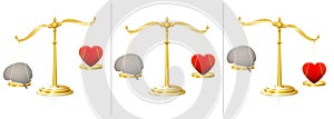 Mind Soul Balance Scale Heart Brains Weight photo