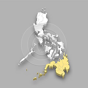 Mindanao region location within Philippines map