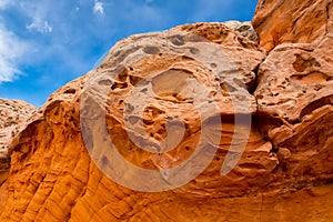 Mindblowing shapes and colors of moonlike sandstone formations in White Pocket, Arizona, USA